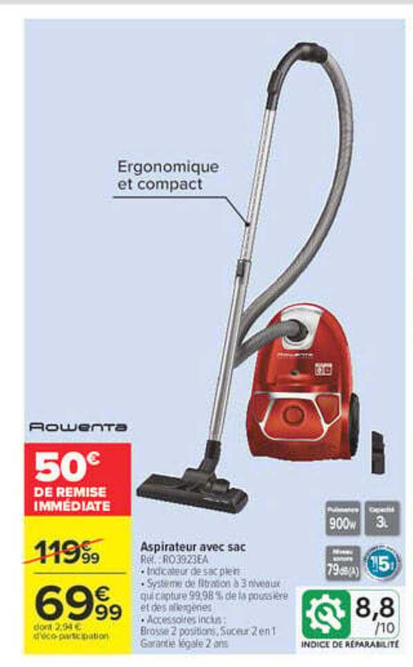 Aspirateur avec sac