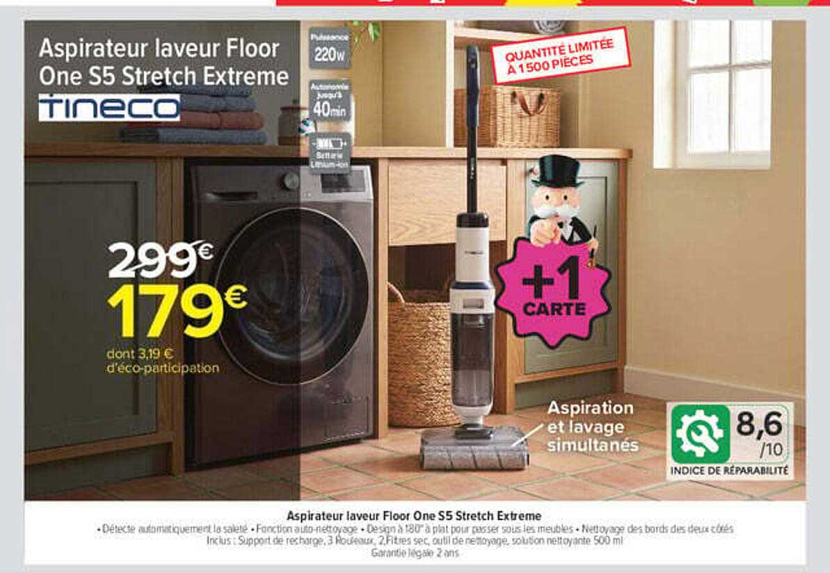 Aspirateur laveur Floor One S5 Stretch Extreme