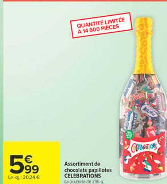 Assortiment de chocolats papillotes CELEBRATIONS