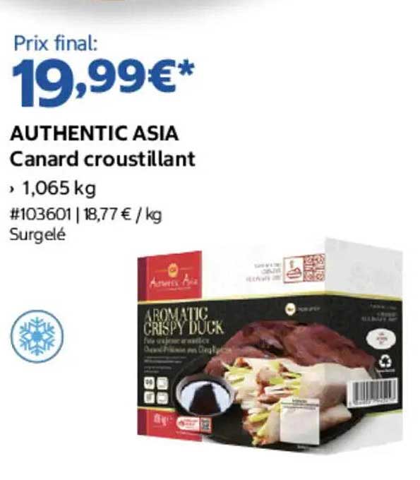 AUTHENTIC ASIA Canard croustillant