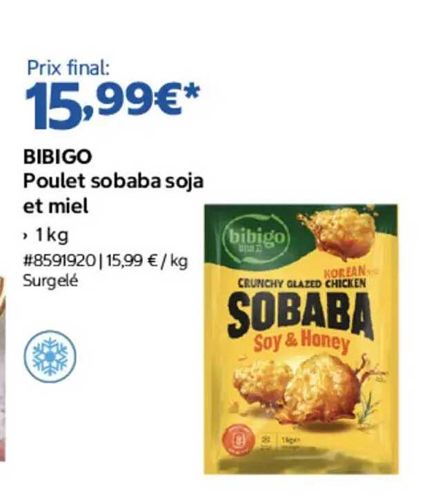 BIBIGO Poulet sobaba soja et miel