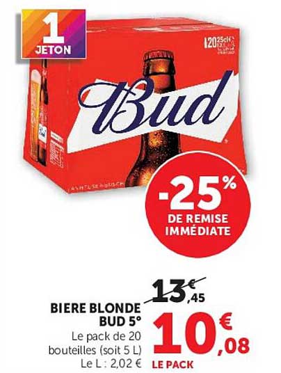 BIERE BLONDE BUD 5°