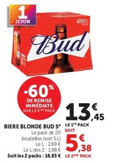 BIERE BLONDE BUD 5°