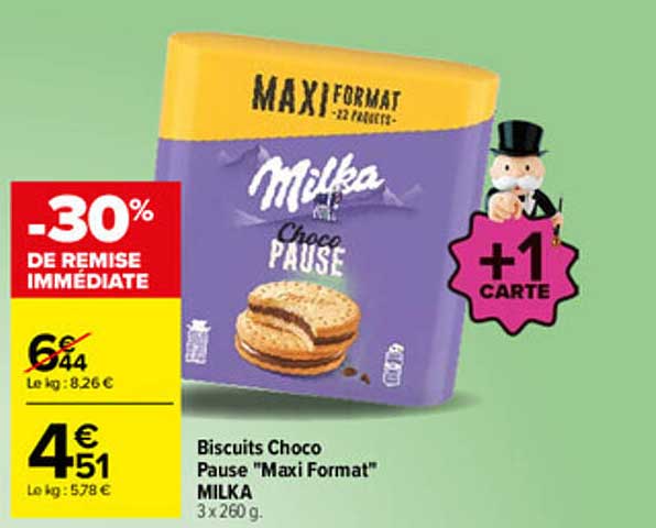 Biscuits Choco Pause "Maxi Format" MILKA