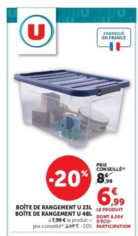 BOÎTE DE RANGEMENT U 23L BOÎTE DE RANGEMENT U 48L