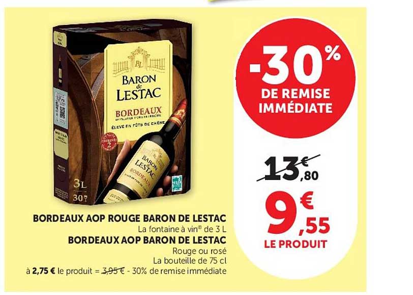 BORDEAUX AOP ROUGE BARON DE LESTAC