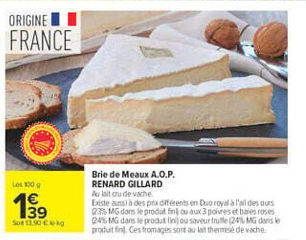 Brie de Meaux A.O.P. RENARD GILLARD