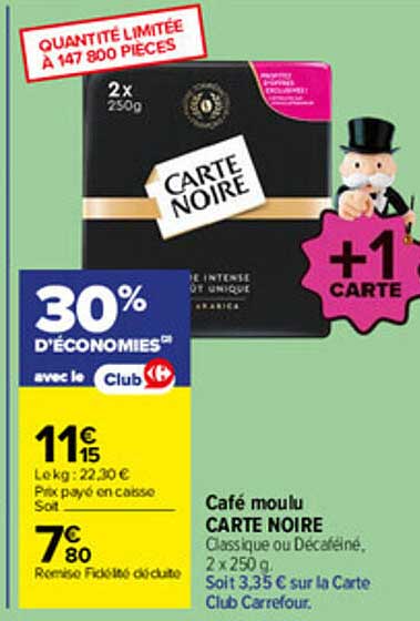 Café moulu CARTE NOIRE