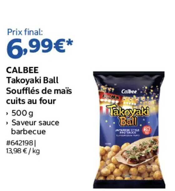 CALBEE Takoyaki Ball Soufflés de maïs cuits au four