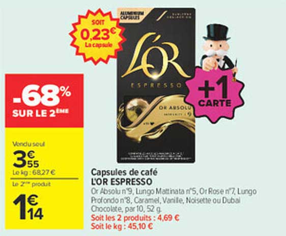Capsules de café L'OR ESPRESSO