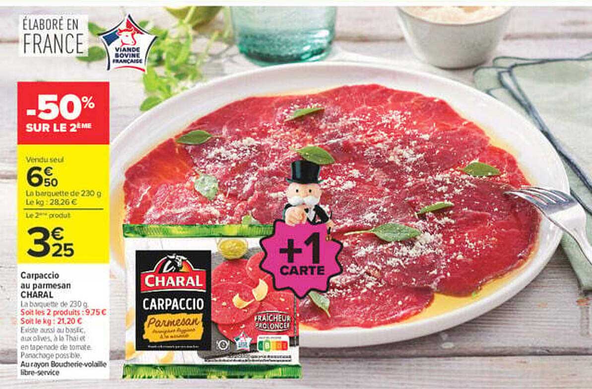 Carpaccio au parmesan CHARAL