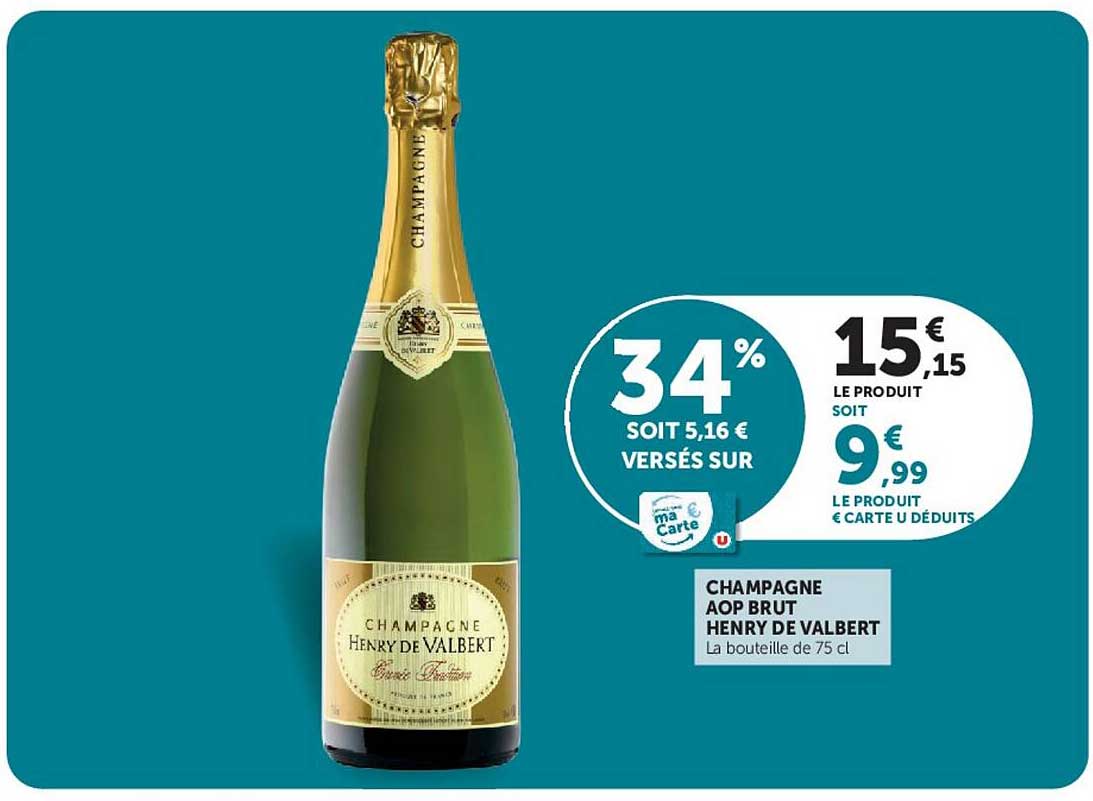 CHAMPAGNE AOP BRUT HENRY DE VALBERT