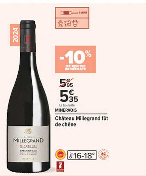 Château Millegrand fût de chêne