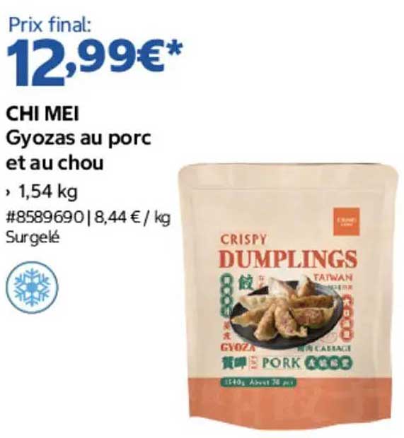 CHI MEI Gyozas au porc et au chou