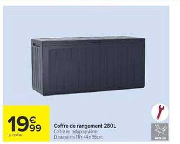 Coffre de rangement 280L