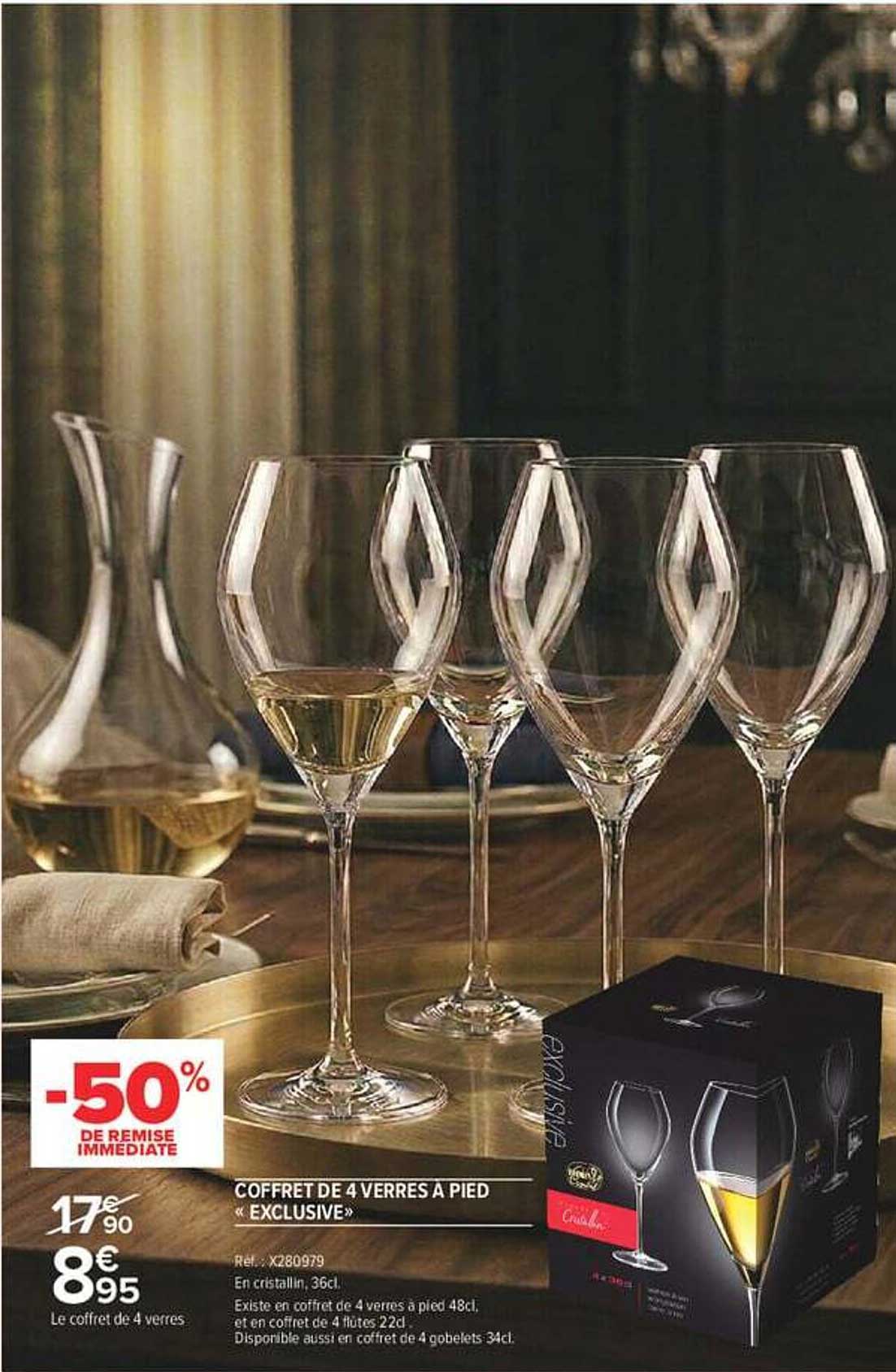 COFFRET DE 4 VERRES A PIED « EXCLUSIVE »