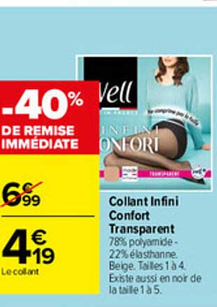 Collant Infini Confort Transparent
