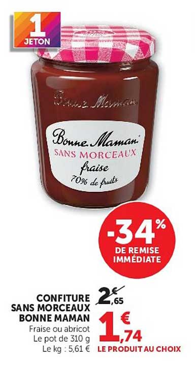 CONFITURE SANS MORCEAUX BONNE MAMAN