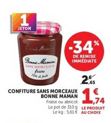 CONFITURE SANS MORCEAUX BONNE MAMAN