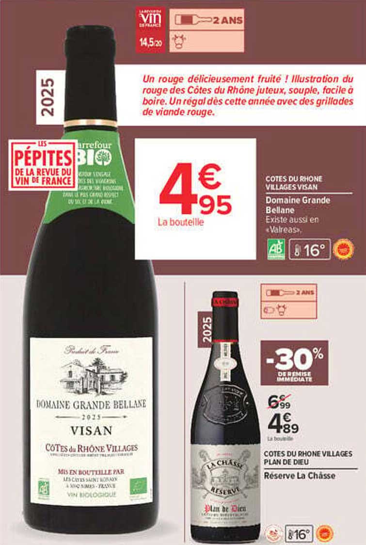 COTES DU RHONE VILLAGES VISAN Domaine Grande Bellane