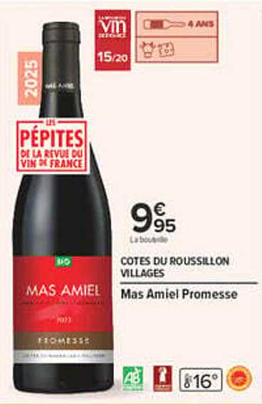 CÔTES DU ROUSSILLON VILLAGES Mas Amiel Promesse