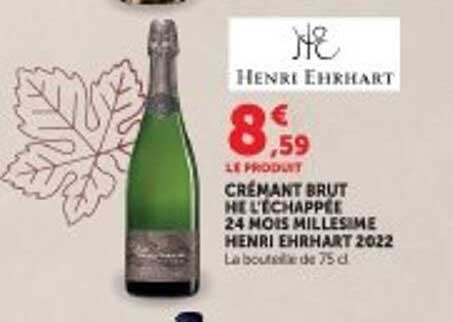 CRÉMANT BRUT HE TCHAPPÉ 24 MOIS MILLESIME HENRI EHRHART 2022