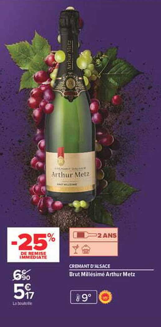 Crémant d'Alsace Brut Mâlesime Arthur Metz