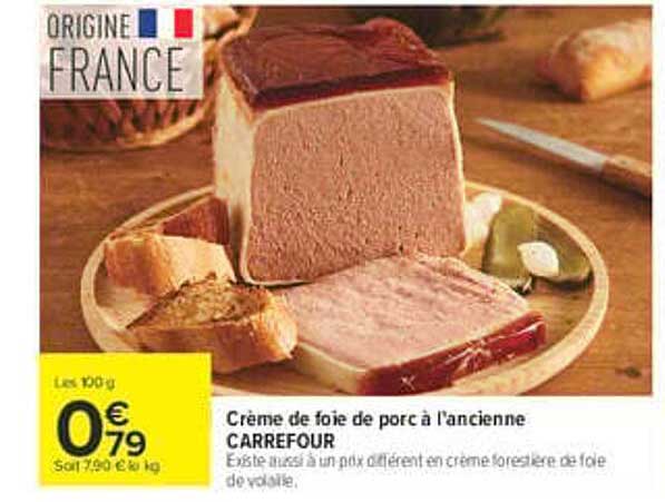 Crème de foie de porc à l'ancienne CARREFOUR