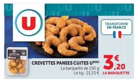 CREVETTES PANÉES CUITES U