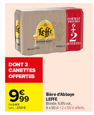 DONT 2 CANETTES OFFERTES