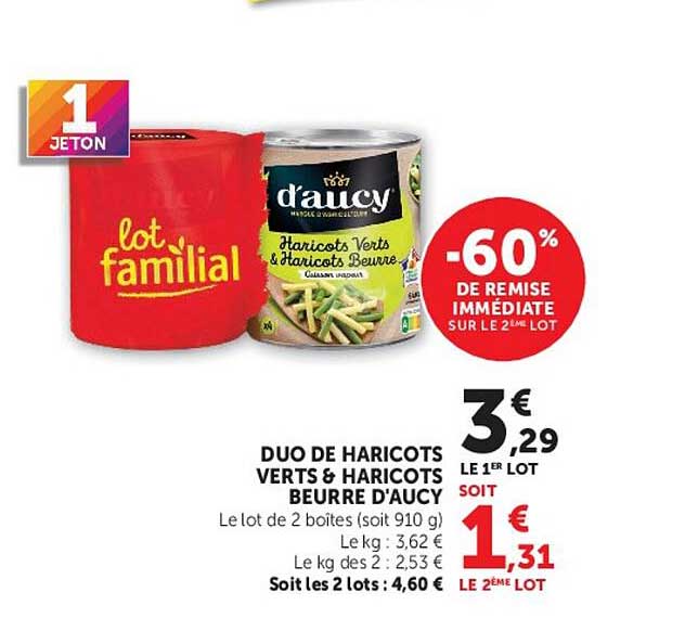 DUO DE HARICOTS VERTS & HARICOTS BEURRE D'AUCY