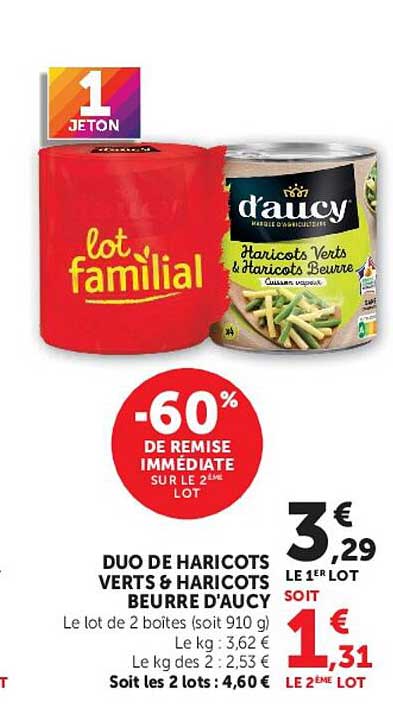 DUO DE HARICOTS VERTS & HARICOTS BEURRE D’AUCY