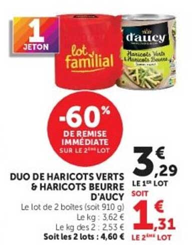 DUO DE HARICOTS VERTS & HARICOTS BEURRE D'AUCY