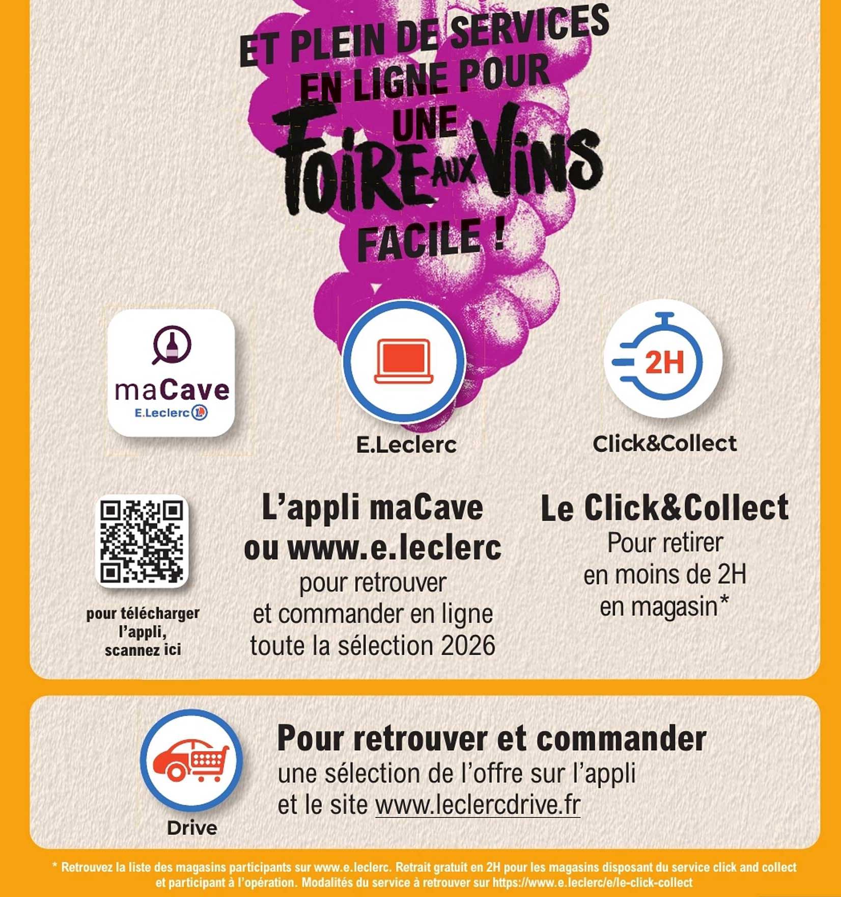 ET PLEIN DE SERVICES EN LIGNE POUR UNE FOIRE AUX VINS FACILE !