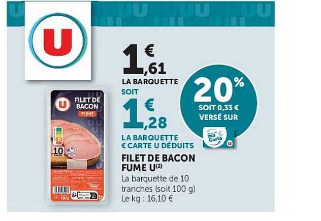 FILET DE BACON FUME U