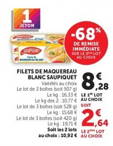 FILETS DE MAQUEREAU BLANC SAUPIQUET