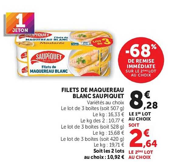 FILETS DE MAQUEREAU BLANC SAUPIQUET