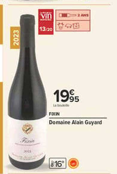 FIXIN Domaine Alain Guyard