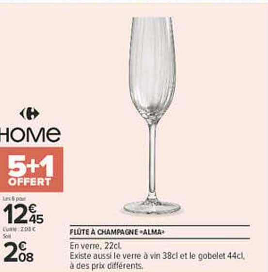 FLÛTE À CHAMPAGNE «ALMA»