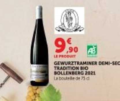 GEWURZTRAMINER DEMI-SEC TRADITION BIO BOLLENBERG 2021