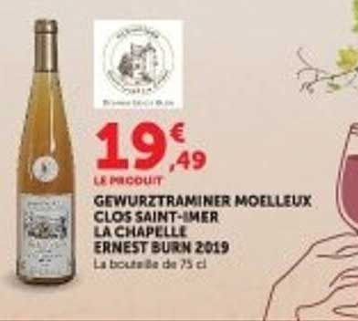 GEWURZTRAMINER MOELLEUX CLOS SAINT-IMER LA CHAPELLE ERNEST BURN 2019