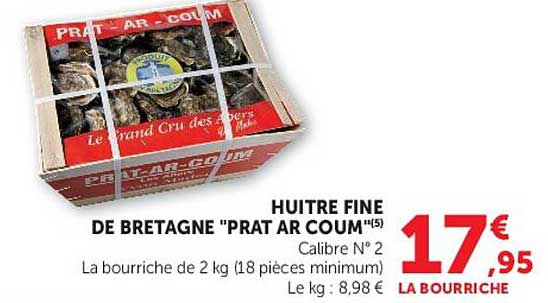 HUITRE FINE DE BRETAGNE "PRAT AR COUM"