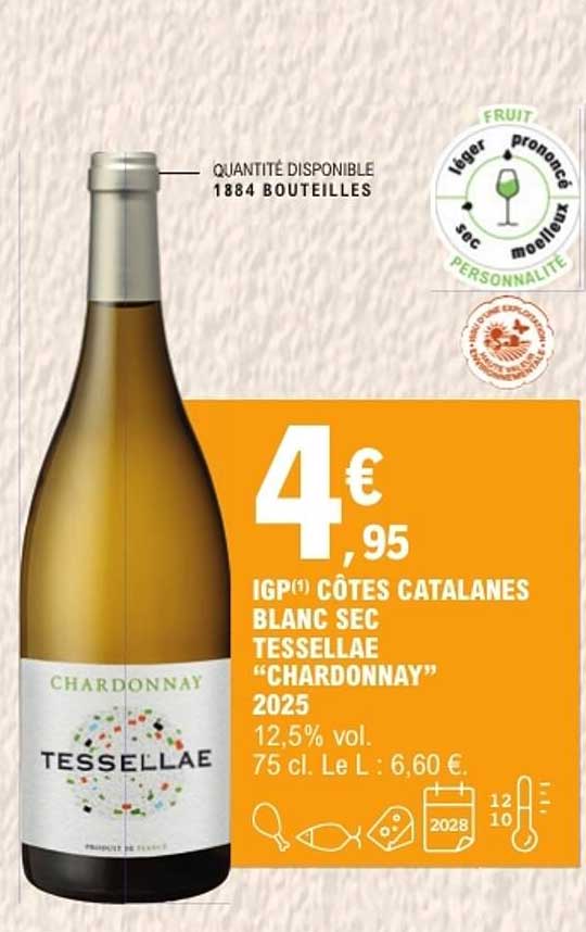 IGP CÔTES CATALANES BLANC SEC TESSELLAE “CHARDONNAY” 2025