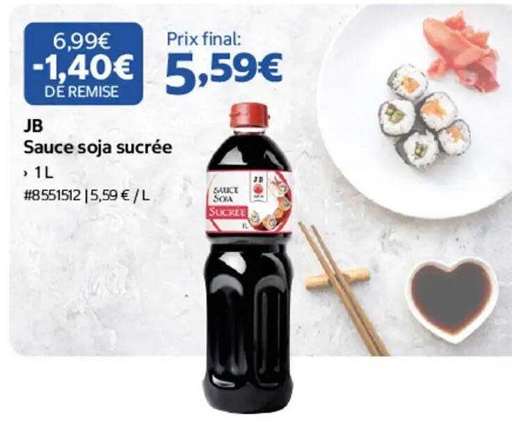 JB Sauce soja sucrée , 1 L