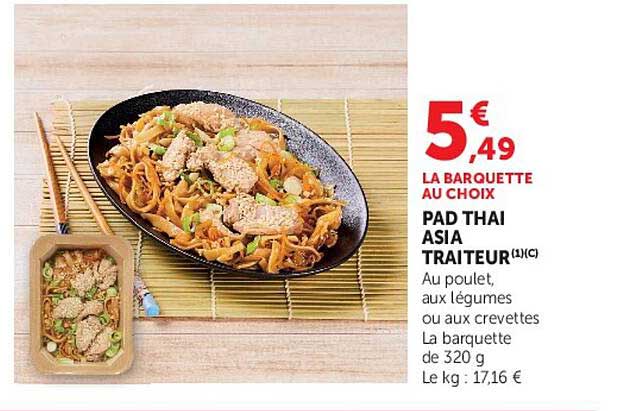 LA BARQUETTE AU CHOIX PAD THAI ASIA TRAITEUR (1)(C)