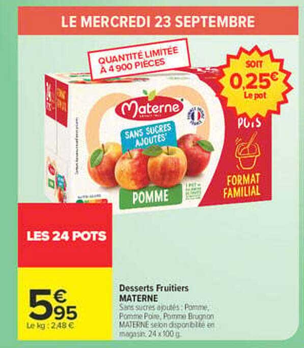 LE MERCREDI 23 SEPTEMBRE