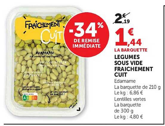 LÉGUMES SOUS VIDE FRAICHEMENT CUIT
