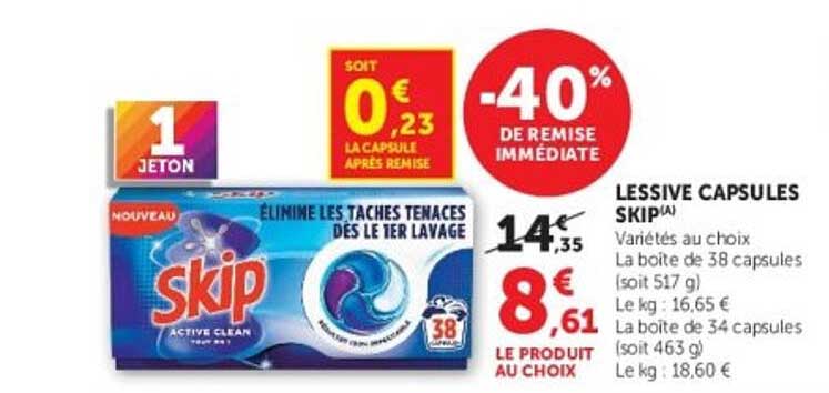 LESSIVE CAPSULES SKIP(A)