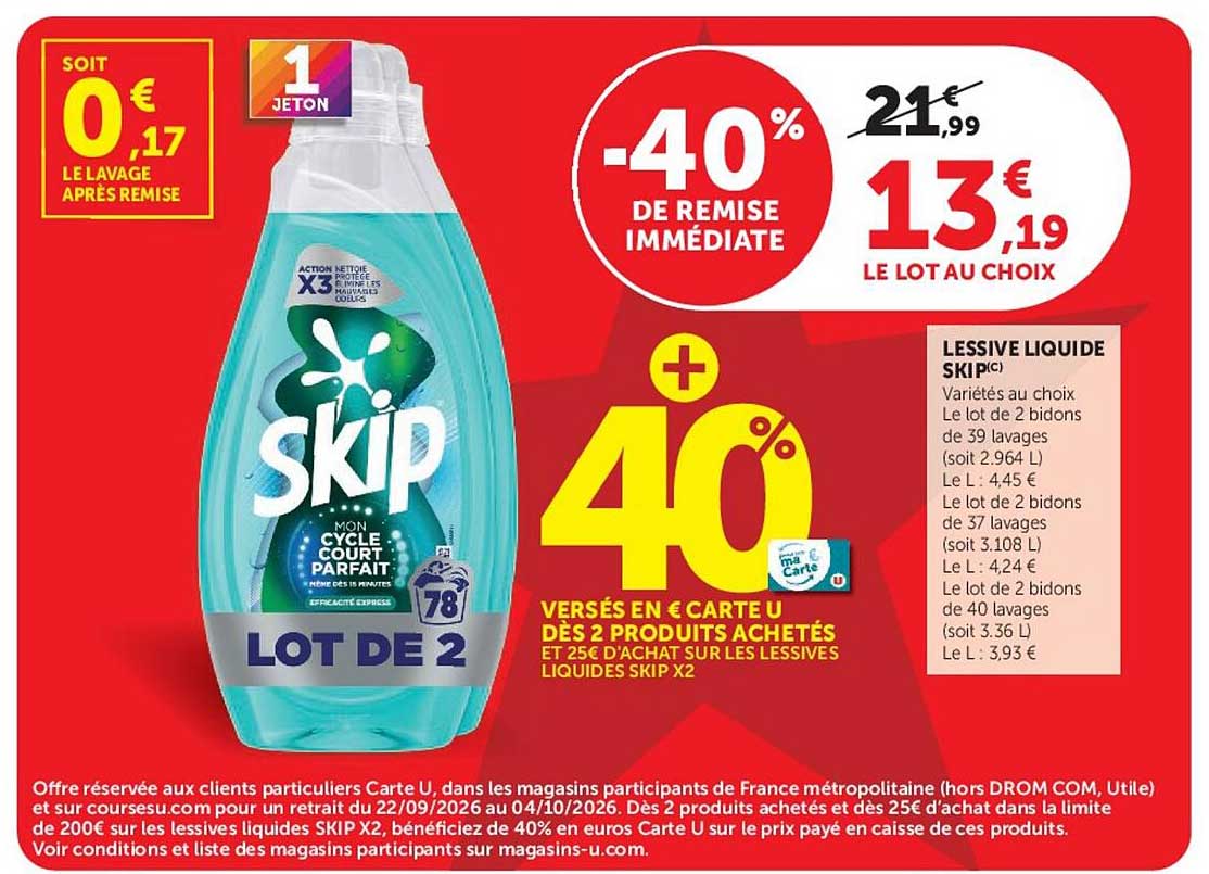 LESSIVE LIQUIDE SKIP'C