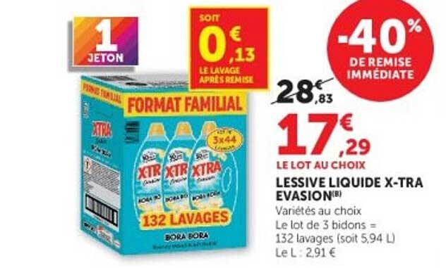 LESSIVE LIQUIDE X-TRA EVASION®